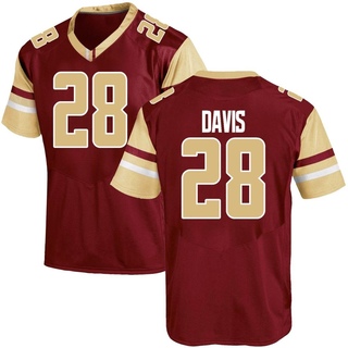 Carter Davis Game Youth Boston College Eagles Maroon Team Color Jersey
